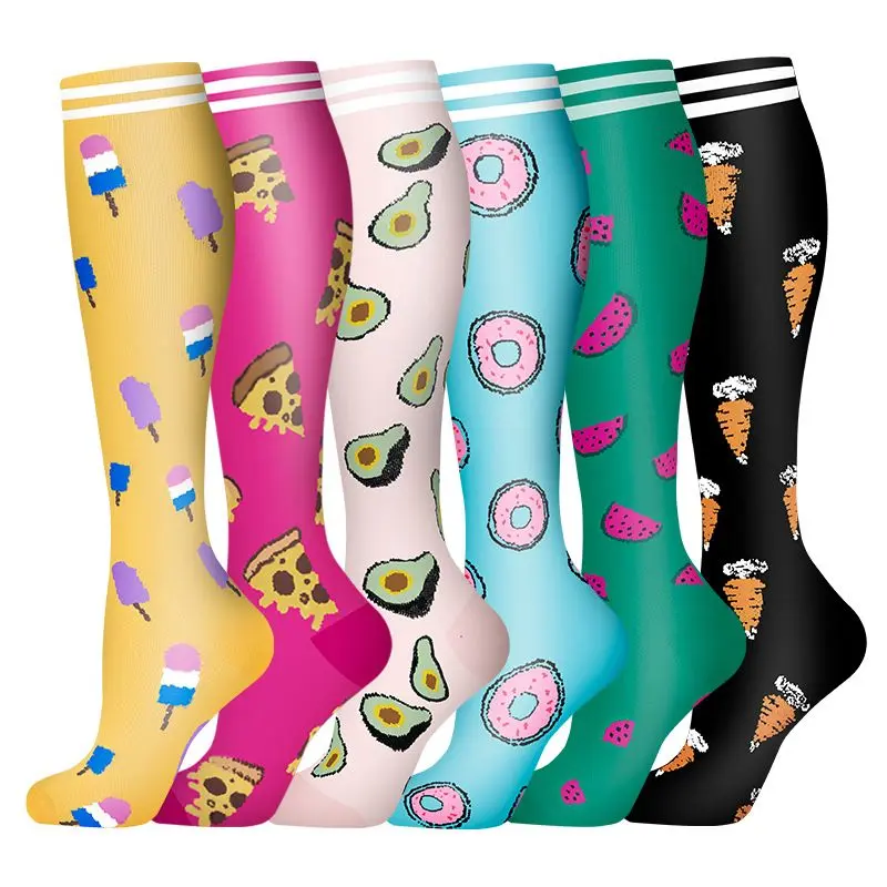 MhzyCaus 6 Pairs  Calf  Unisex Quick Dry Breathable for Gym Running Yoga and Travel Compression Socks