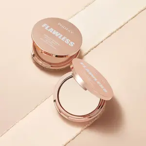 PHOFAY Flawless Matte Pressed Powder Compact | Soft Blur Makeup Setting Powder, Long-Lasting Oil & Shine Control, Sweat-Resistant Matte Finish for Work, Travel & On-the-Go Touch-Ups, 6 Shades for All Skin Types