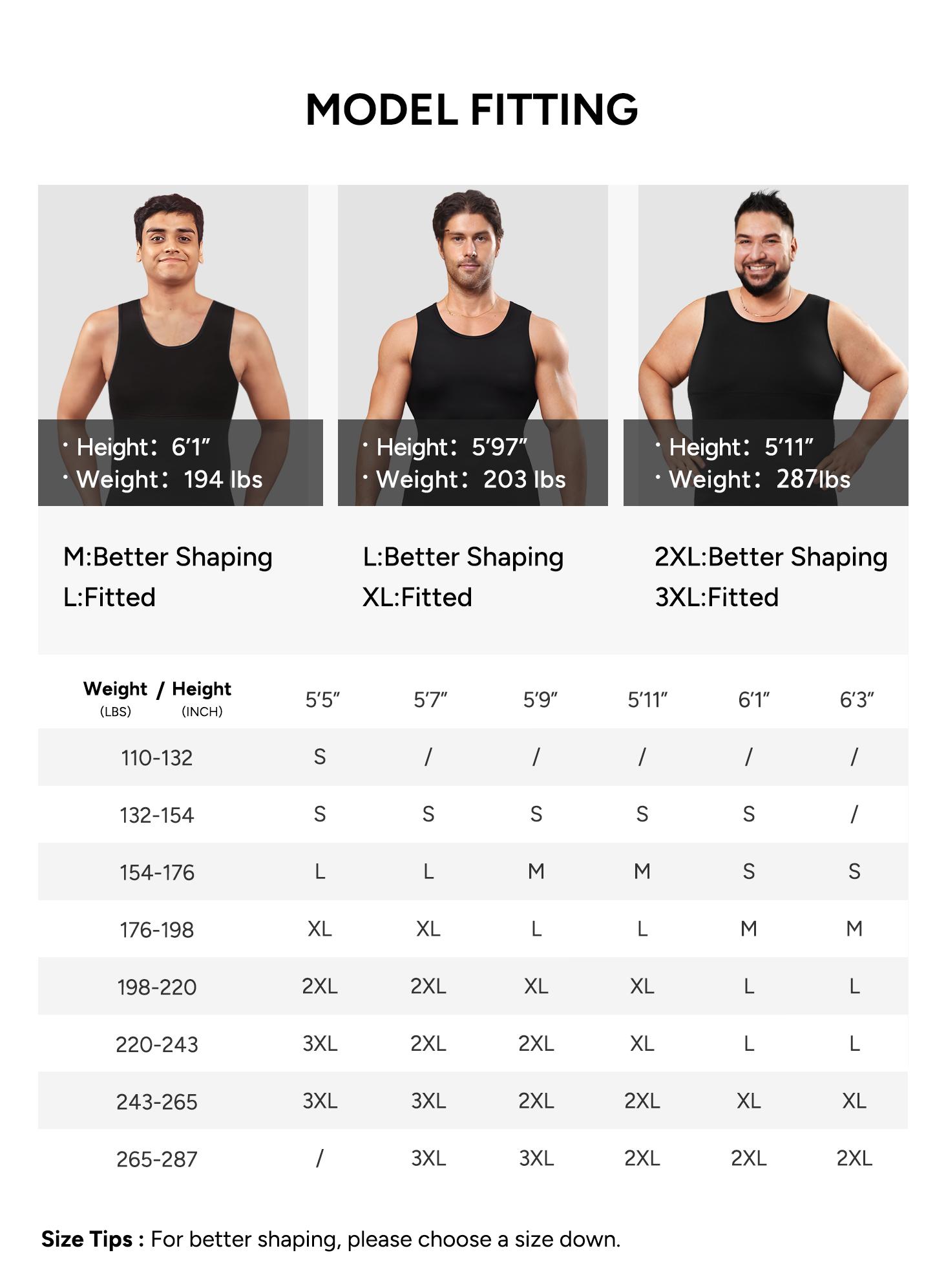【2 Pack】Men's Compression High Stretch Tummy Shapewear Tank Tops Fajas Dry Fit Wicking Gym Shirt