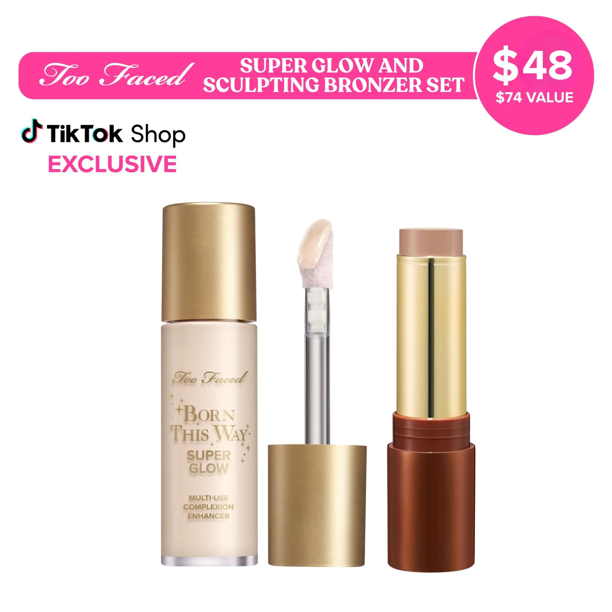Too Faced Super Glow and Sculpting Bronzer Set