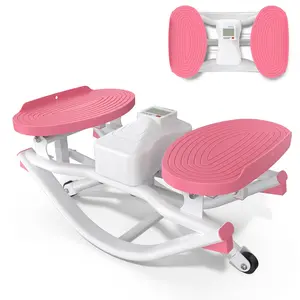 U-Stepper with Mat & Rope. Tone Legs, Butt & Arms at Home While Watching TV! No Noise,