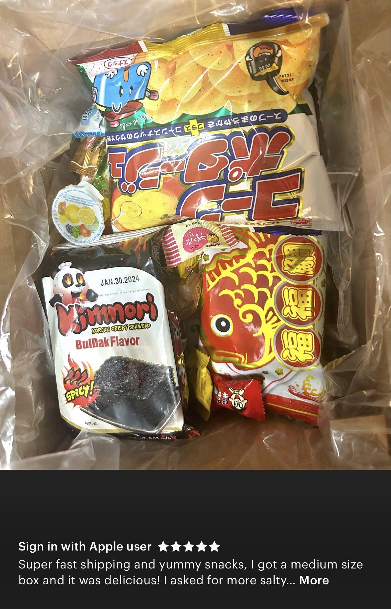 Pick A Size Asian Snack Gift Set - Multi-Size Boxes with Full & Sampler Snacks, Ramen, Candies, Drinks for Sweet & Savory Lovers