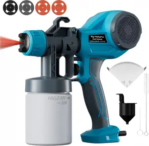 TILSWALL Alien500 Electric Paint Sprayer, High Power with 4 Nozzles 3 Spray Patterns, Adjustable Modes, Removable Washable Portable Design, Easy to Clean for Home Renovation, Walls, Furniture, Cabinets & Garden DIYPower Tool Accessories house painting