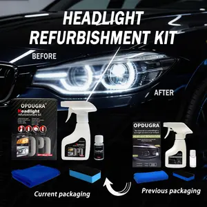 OPDUGRA Automotive Headlamp Restoration Fluid Oxidized and Yellowed Automotive Headlamps Blurring Enhanced Crystallization Coating Refurbisher Headlight Polishing Agent Scratch Repair