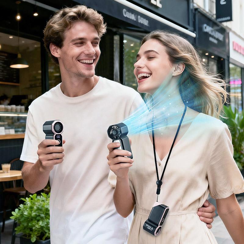 JOYTUTUS 2026 Handheld Mini Fan, 4 Wind Power USB Rechargeable Portable Fan [6-18 Working Hours] with Pocket Design 89g, Handheld Neck Desk Use, Small Personal Cooling Travel/Summer/Concerts Essentials, Valentines Day Gifts for Her, Women Men Kids