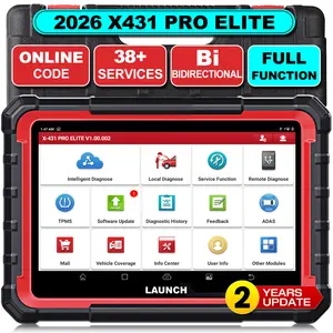 LAUNCH X431 PRO Elite OBD2 Scanner 2026 New Bidirectional Scan Tool with CANFD DOIP, 37+ Resets,All-in-one Automotive Diagnostic Tool with Full Function,ECU Coding,Full System,FCA Autoauth