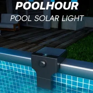 POOLHOUR Poolside Solar light, for Inground & Above Ground Pool,Submersible Pool Lights with Remote, Waterproof Design (Black, 1 Pack)Decorative Lighting
