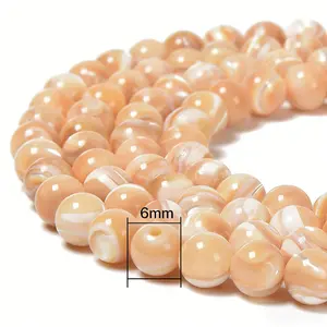 Natural Color Mother of Pearl MOP Shell Smooth Round 3mm to 12mm 15.5'' Strand