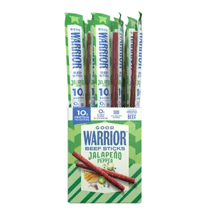 GOOD WARRIOR JALAPENO BEEF STICKS (18 COUNT)