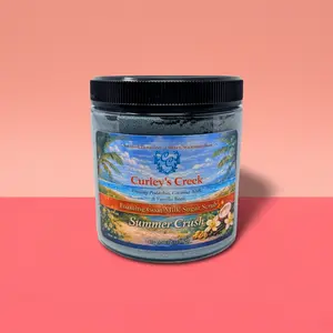 💖 Summer Crush | Foaming Goat Milk Sugar Scrub | Handmade Natural Skincare | Peach, Pistachio & Coconut | Curley’s Creek