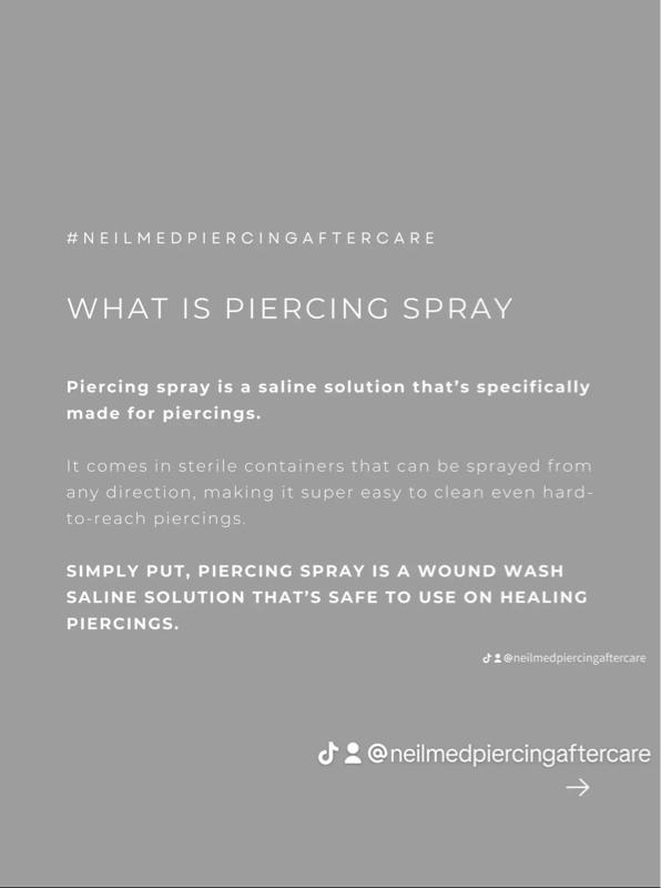 NeilMed Piercing Aftercare Fine Mist Spray 75ml Sterile Saline Solution for Gentle Piercing Aftercare - Healing Vegan & Preservative-Free Moisturizers Cleansing Hydrating Moisture NeilMed Piercing Aftercare Fine Mist Spray 75ml Sterile Saline Solution for Gentle Piercing Aftercare - Healing Vegan & Preservative-Free Moisturizers Cleansing Hydrating Moisture