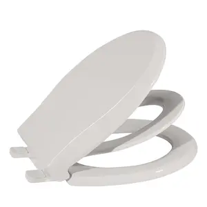 Garvee Built-in Toddler Potty Training Seat Commercial Oval Toilet Seat - Soft Close Non-Slip Family Toilet Seat, Durable PP Easy Install & Clean for Standard Commercial Restrooms