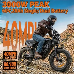 ENGWE M20 3.0 3300W Peak Power 40MPH 60V 20/40Ah Battery Electric Bike 120Nm Torque Moped-Style E-Bike for Teen Adult Commuting Manufacturer Warranty