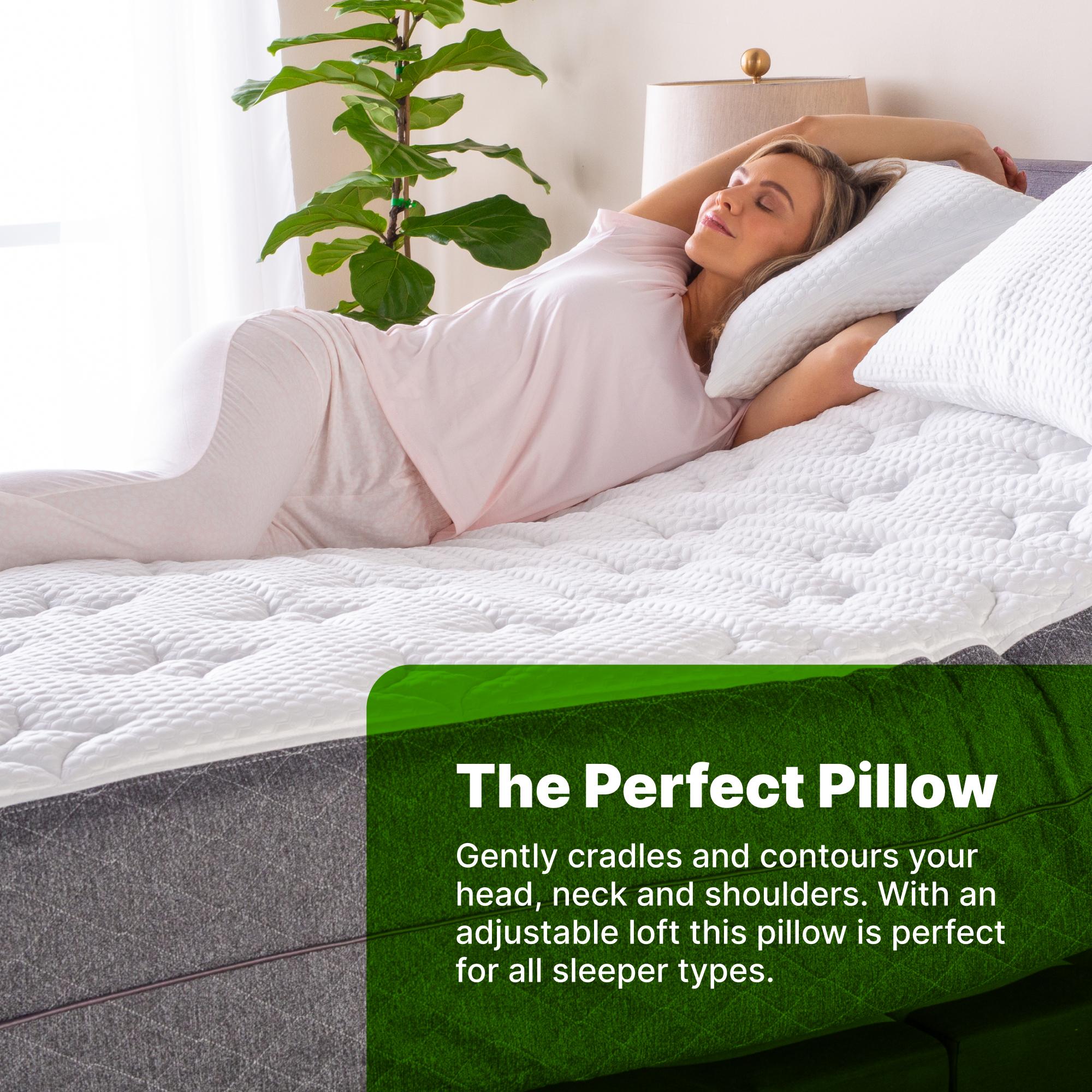 GhostBed Shredded Memory Foam Pillow with Customizable Fill Side Sleepers Comfortable GhostBed Shredded Memory Foam Pillow with Customizable Fill Side Sleepers Comfortable