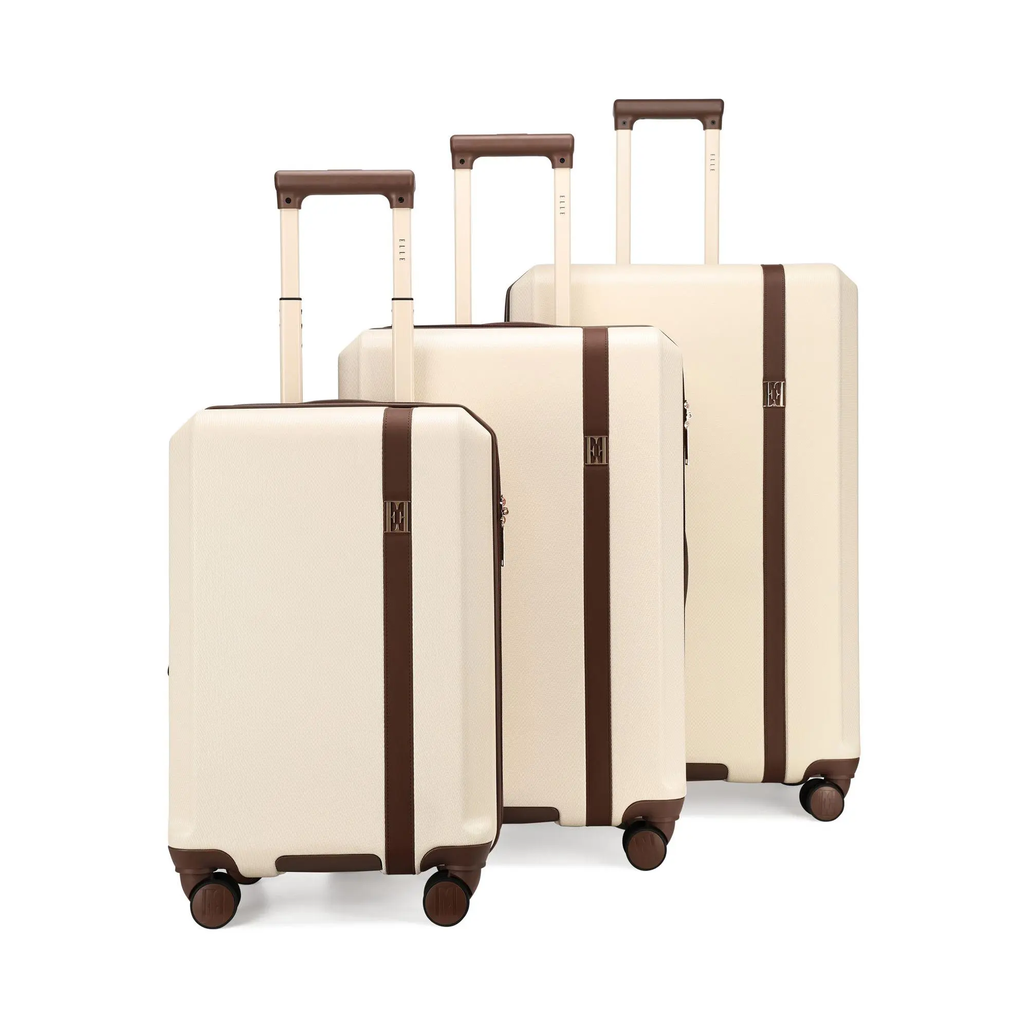 ELLE Luxe Journey Expandable Retro Spinner Luggage 3-Piece Set