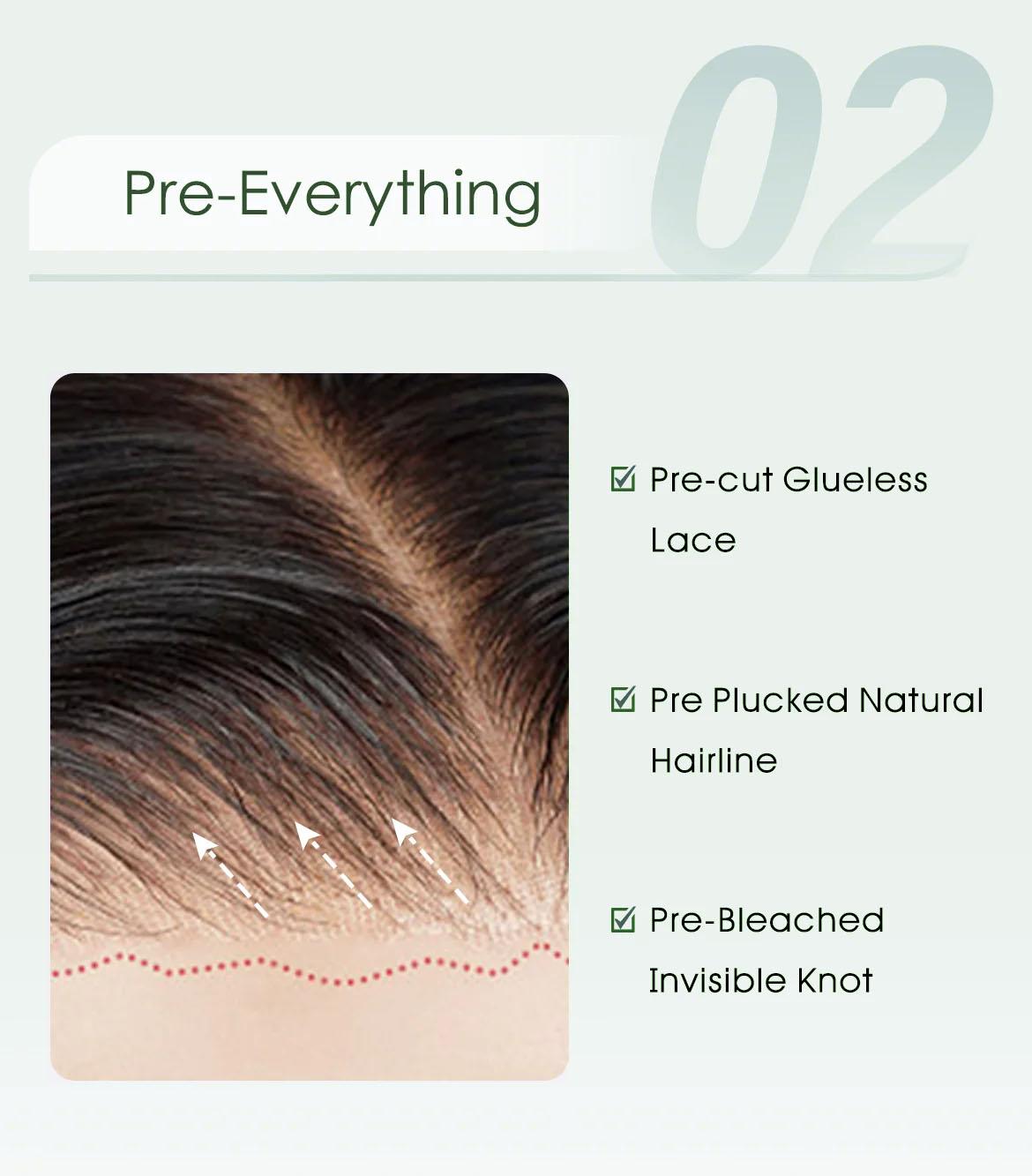 [Luxury Queen Series] FF WIG Water Wave Raw Human Hair Glueless Wig 20 Inches 9*6 Pre-Cut HD Lace 250% Density Natural Black Wear Go Wig with special drawstring #FFWIG