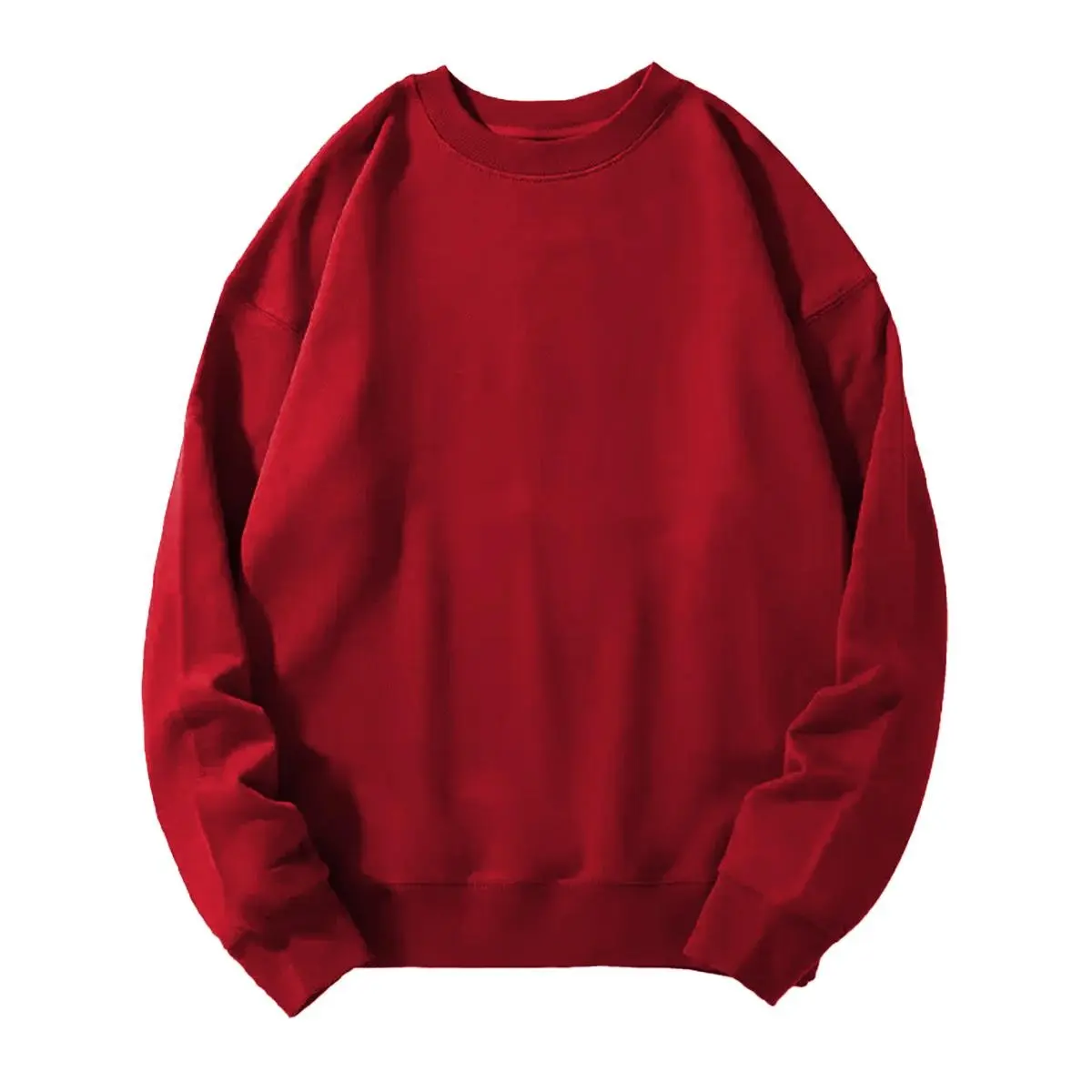 Women's Digitex Fleece Crewneck Sweatshirt - 55% Cotton-Polyester Blend Loose Longsleeve Pullover, Stylish Casual Korean Oversized Round Neck Soft Comfy Top for Work, Lazy Outfit & OOTD Ideas, Back To School Haul, Clothes