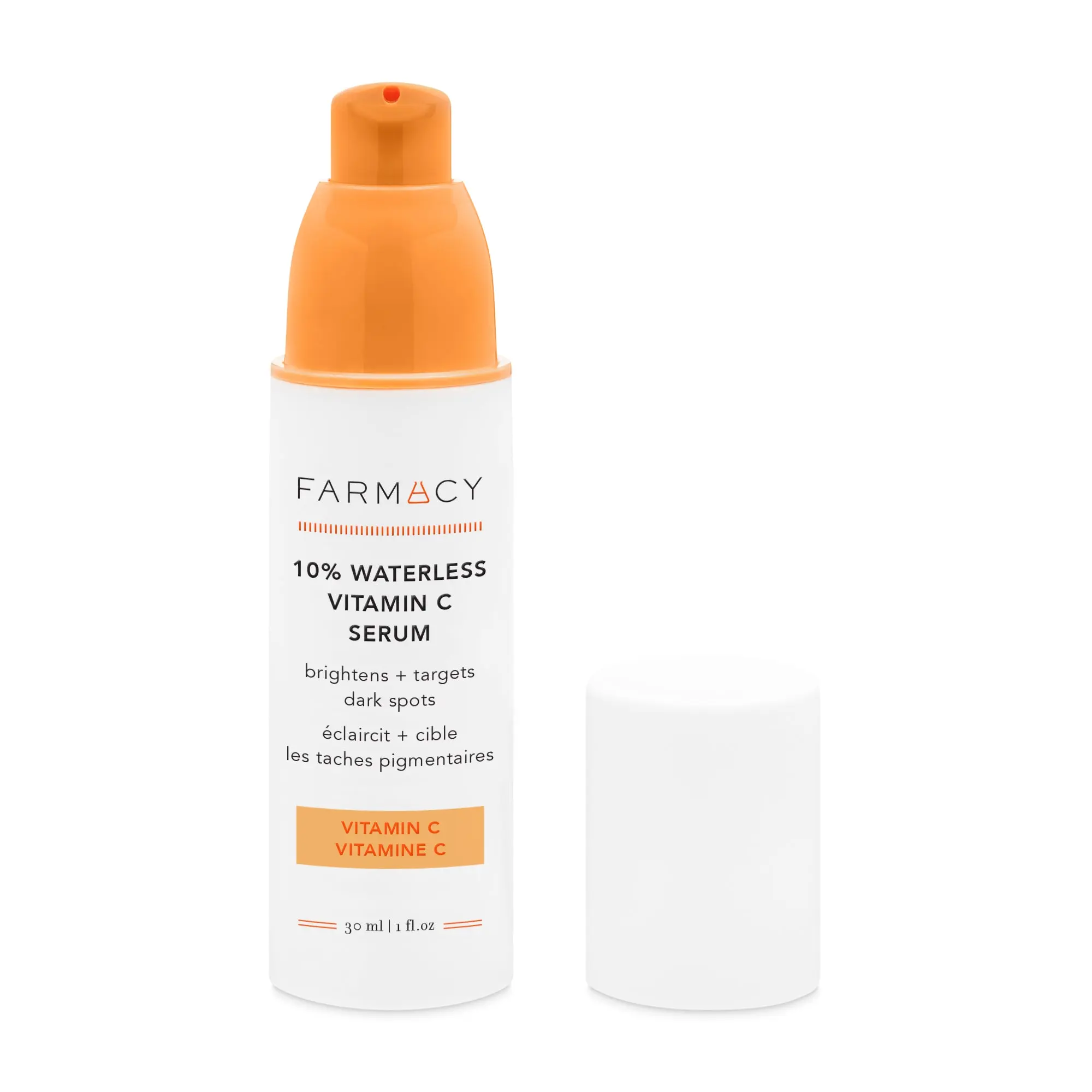 Farmacy Beauty Bright On 10% Waterless Vitamin C Face Serum - 30ml Gentle Hyperpigmentation Treatment with Ferulic Acid, Sugar, Alpha Arbutin, Peel, Moisturizing, Hydrating Serums & Essences for Dull Skin Glow Up, Morning Routine, Skin Transformation