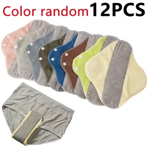 12Pcs  Reusable Incontinence Pads| Leak-Proof, Washable & Perfect for Seniors, Women & Travel Graphene Aseptic Washable Incontinence Pads| Soft & Absorbent for Mild Urinary Incontinence