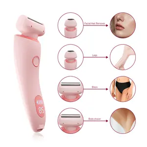 Mother'S Day Gift, 2 in1Electric Hair Removal Tool Trimmerfor Women, Dual-head ElectricRazors, Body & Facial ElectricShaver, Waterproof Wet & Dry UseTrimmer, Shaver for Women