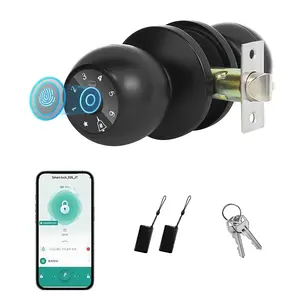 Ximo Smart Fingerprint Door Lock 3-in-1 with Tuya App Control & 5S Auto-Lock Rechargeable Battery for Rooms, Offices, Apartments, Warehouses, Garages