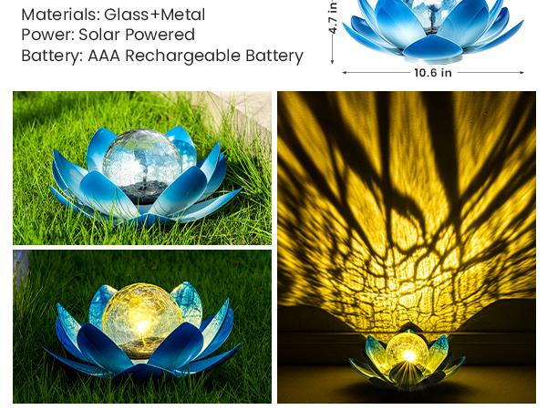 【Spring Glow Up】Gigalumi lotus flower garden decor for home improvement and garden supplies