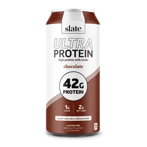 Slate Milk - Ultra High Protein Shake - Chocolate - 42g Protein, 2g Sugar, 200 Calories, 2g Net Carbs - Lactose Free - Post Workout - 15 fl oz