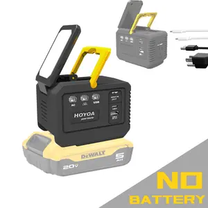150W Power Inverter for Dewalt 20V Battery,  Battery Inverter DC 20V to AC 110V-120V, Portable Safety Phone Charger USB Charger Adapter Power Adapter with 1 USB Port & 2 Type-C & 1 AC Outlet, for Outdoor (No Battery)