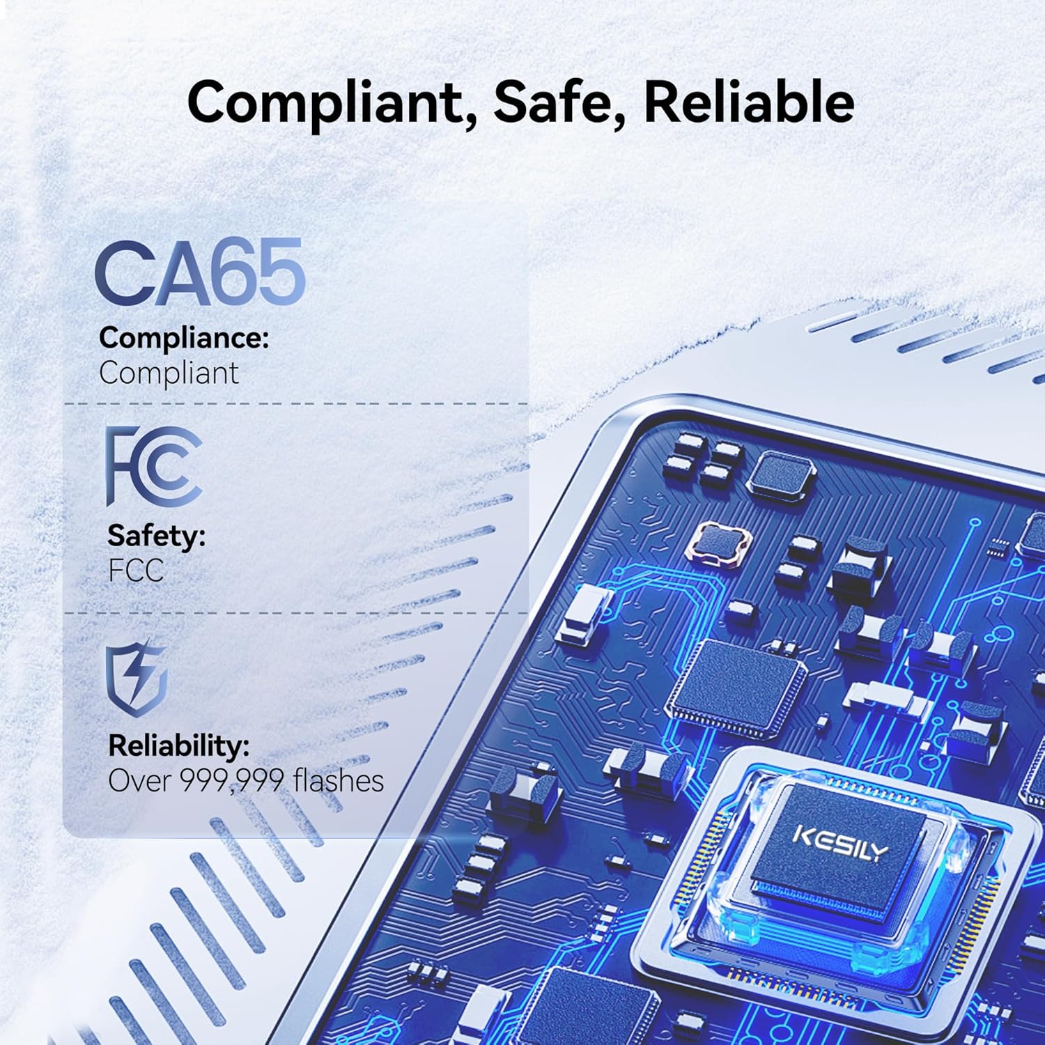 KESILY by OVUTEK Laser Hair Removal IPL for Women and Men, Sapphire Ice-Cooling, Nearly Painless and Permanent Hair Removal Device at Home Comfort