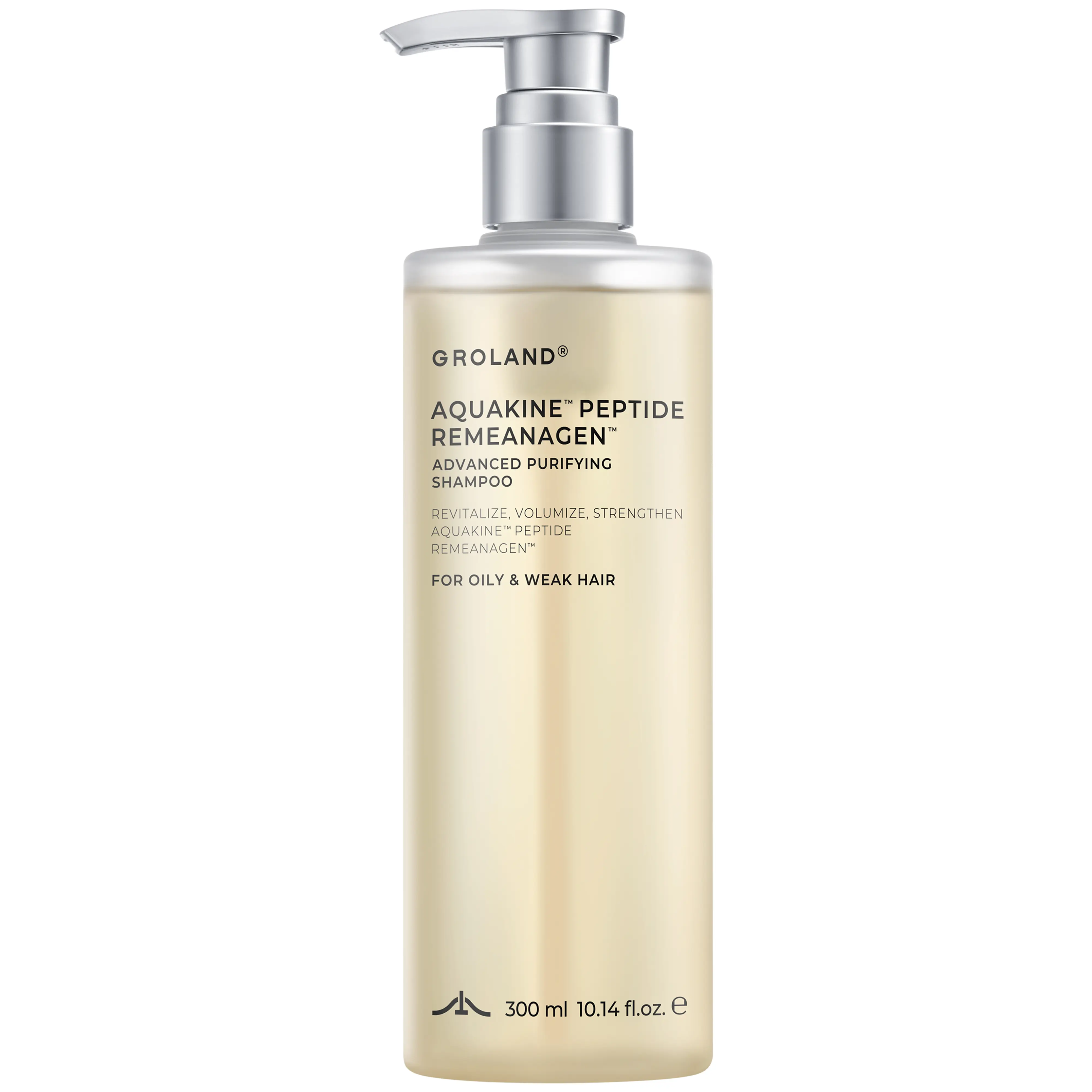 GROLAND Oil Control Clarifying Balancing Shampoo - Unisex Hair Care Products Cleanser with Caffeine, Menthol, Rosemary, Purifying, Scented, Strengthening, Voluminous Hair for Oily Scalp Adults, 10.14 fl oz