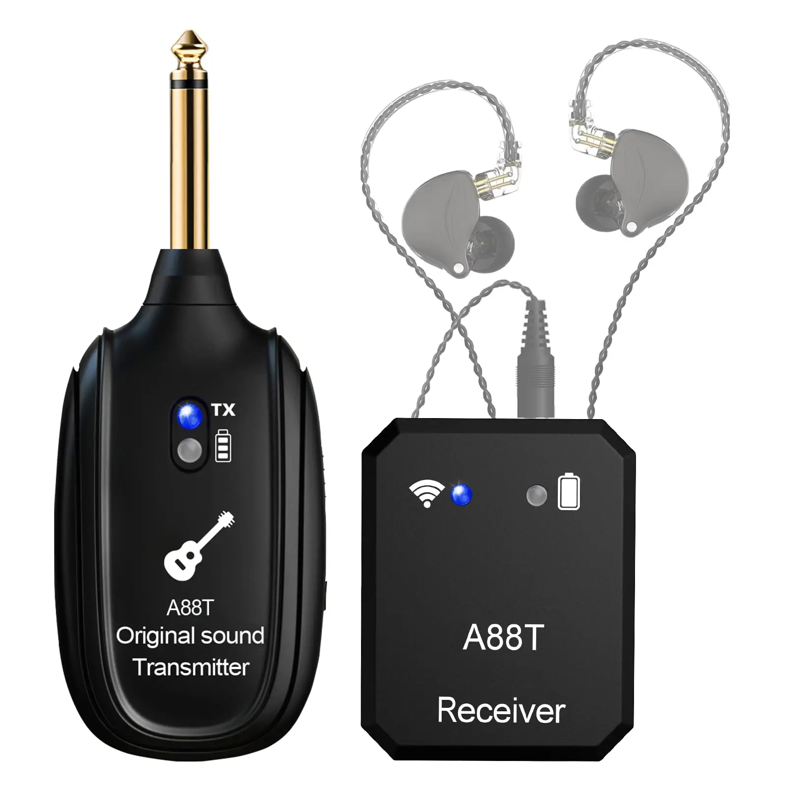 Wireless in Ear Monitor System, 2.4GHz Wireless IEM System, in-Ear Monitoring for Studio, Band
