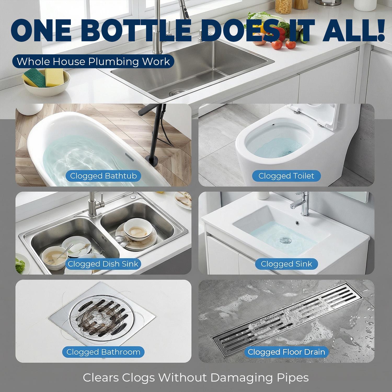 Strong Drain Effervescent Tablet for Kitchen & Bathroom Pipes ...