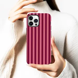 Retro Burgundy Stripe Phone Case