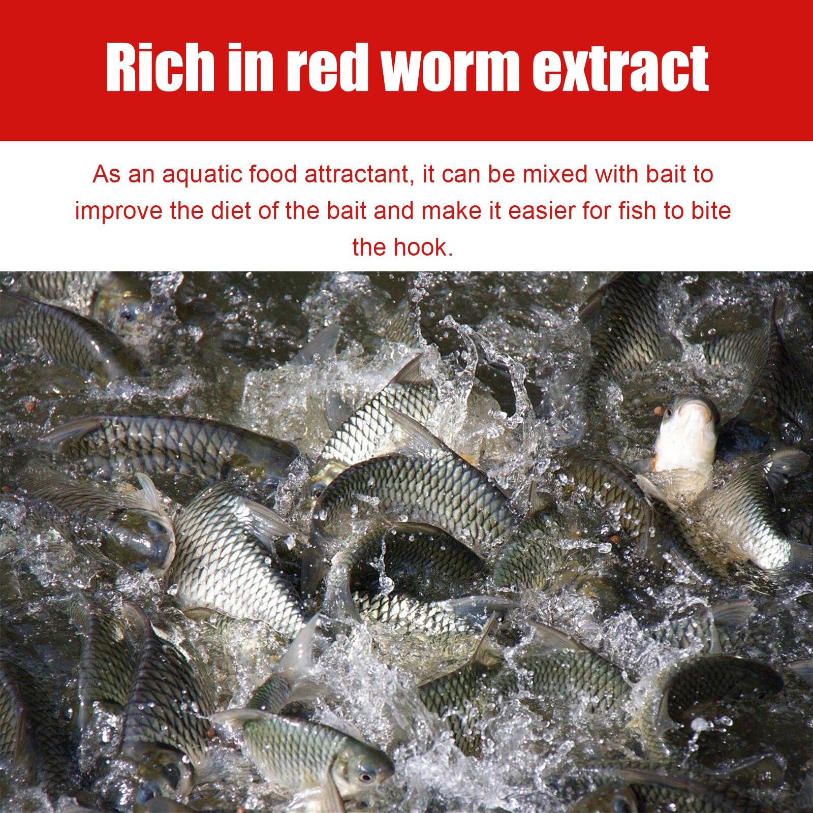 Fish Attractants, Concentrated Fishing Comprehensive Bait Fast Nesting Red Worm Liquid Thick Fishy Bait Opening Agent