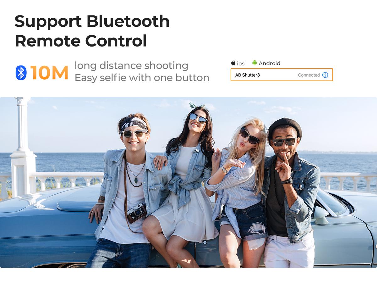 K&F CONCEPT Selfie Stick Tripod – 2-in-1 Phone/Camera Stand with Built-in Remote | For iPhone/Android, Works with Selfie Accessories & GoPro/DJI/Insta360 | Ideal for Travel/Live Streaming/Vlogging/Daily Use