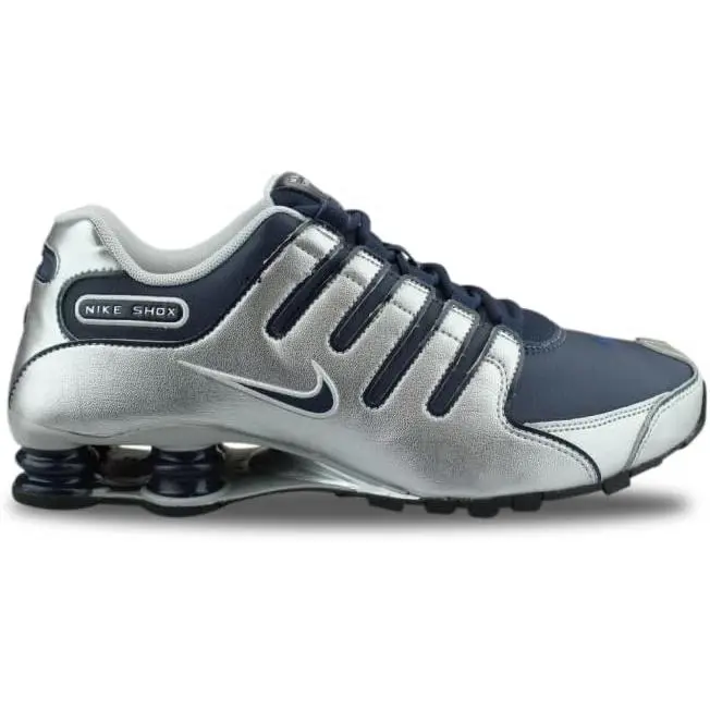 Nike Men's Shox NZ Shock-Resistant Running Sneaker - Leather-Mix Upper Mens Shoes with Iconic Retro Look, Waffle Sole, Casual Sports Footwear