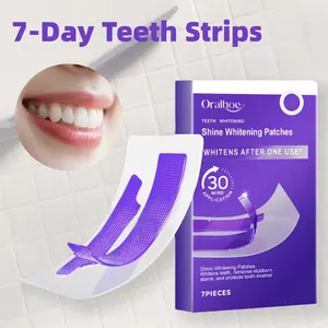 Purple Teeth Whitening Strips - 7 Whitening Sessions - Safe for Enamel - Non Sensitive Teeth Whitening - Peroxide-Free
