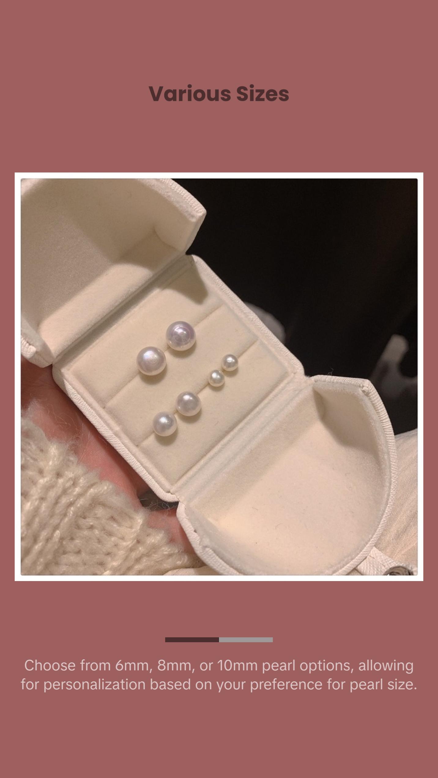 Natural real pearl simple stud, 6mm 8mm 10mm round pearl studs, Ivory pearl stud earrings, Everyday stud earrings, Minimalist pearl earrings