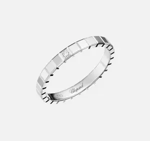Pre-owned Chopard Ice Cube Ring, ethical white gold, 1 dia size 53(6.5)