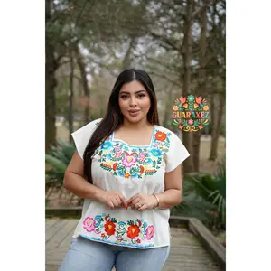 Idania Embroidery Mexican Top