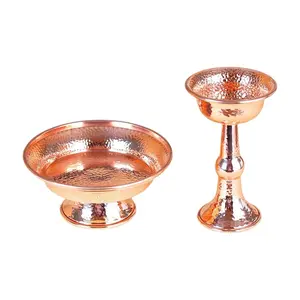 Tibetan Copper Ritual Cup for Buddhist Worship, Offering Bowl, Spiritual Decor