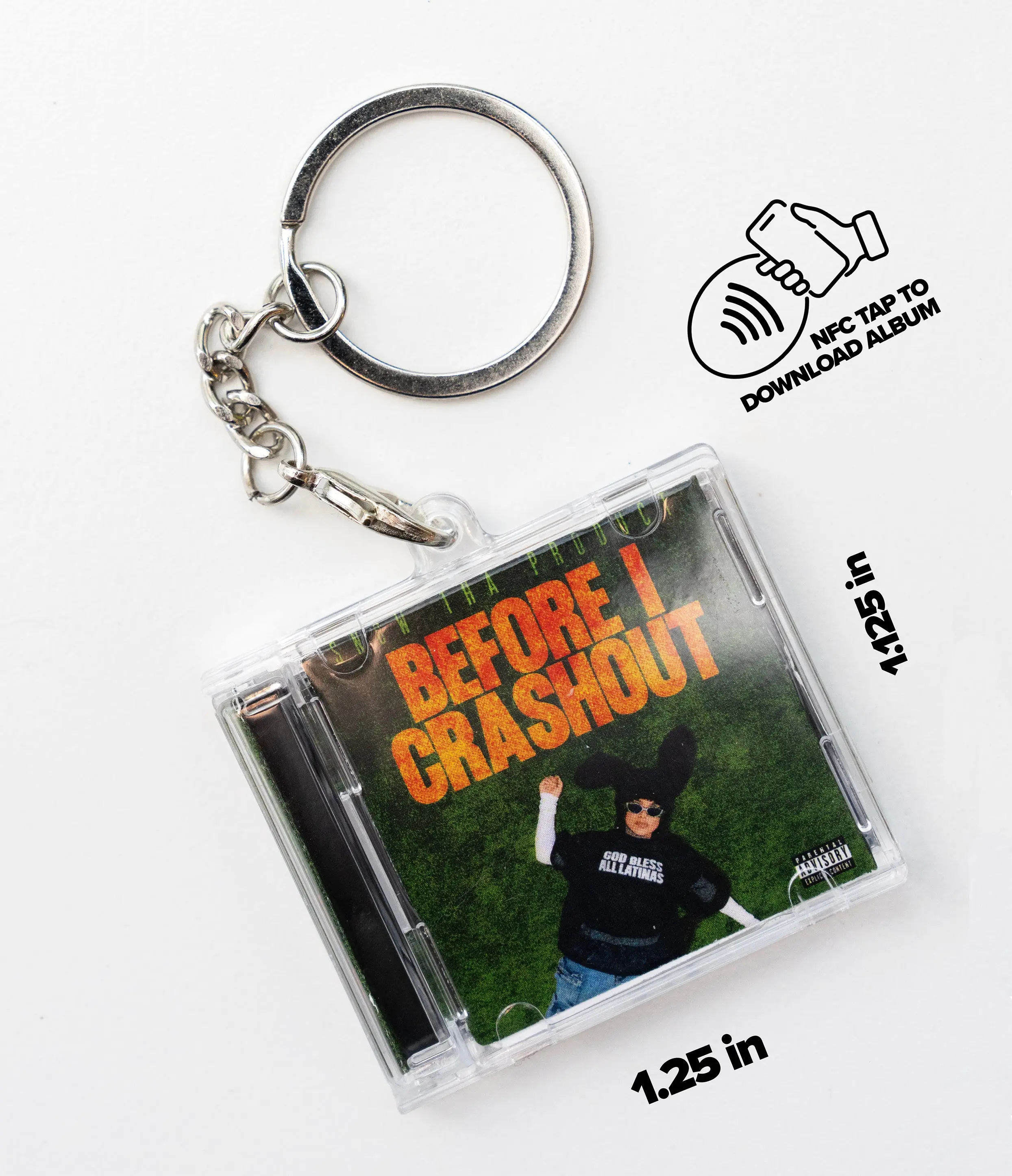 Before I Crashout Mini CD Keychain w/ Tap to Download Album