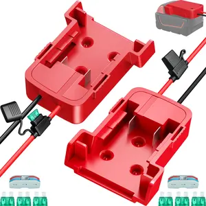 2-Pack 18V for Milwaukee M18 Battery Adapter for Power Wheels: Power Tool Drill Battery Adapter Converter for Power Wheels RC Car DIY Battery Connector Upgrade Conversion Kit with 30A Fuses 12AWG Wire Electric Drill to Angle Grinder AdapEverlanelnspired17