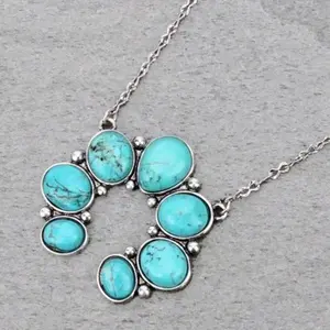 Western squash blossom pendant, chain, necklace