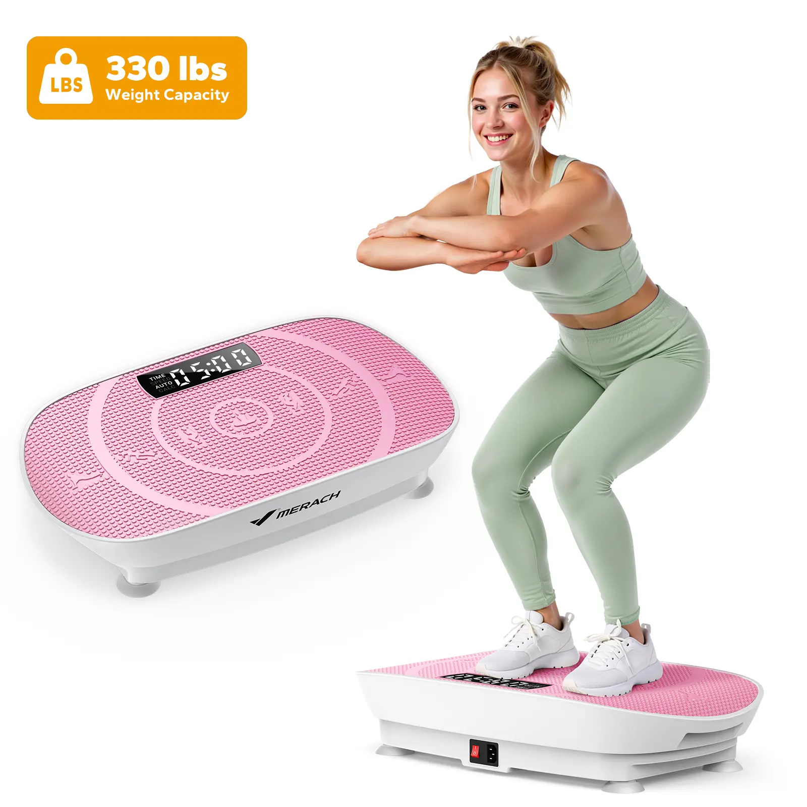 MERACH Slim Vibration Shake Plate Exercise Machine - Lymphatic Drainage, Whole Body Workout Platform for Home Gym Wellness & Fitness (TikTokShopBlackFriday)