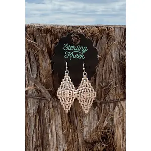 Sterling Kreek Silver Aztec Earrings