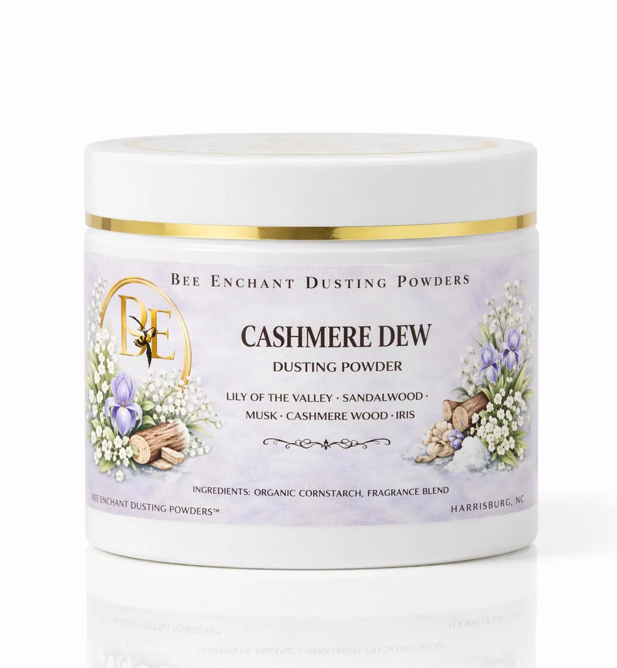 Bee Enchant's Cashmere Dew Custom Body Dusting Perfume Powder- Scented - Finely Milled powder Talc-Free Fragrance Vanilla Daily-Natural shower powder Cosmetic Skin Repair, body powder- perfume powder- dusting body powder, luxury powders