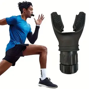 Adjustable Resistance Breathing Trainer, Portable Fitness Device with Silicone Mouthpiece, Enhances Lung Capacity & Sleep Quality, Home Training Equipment