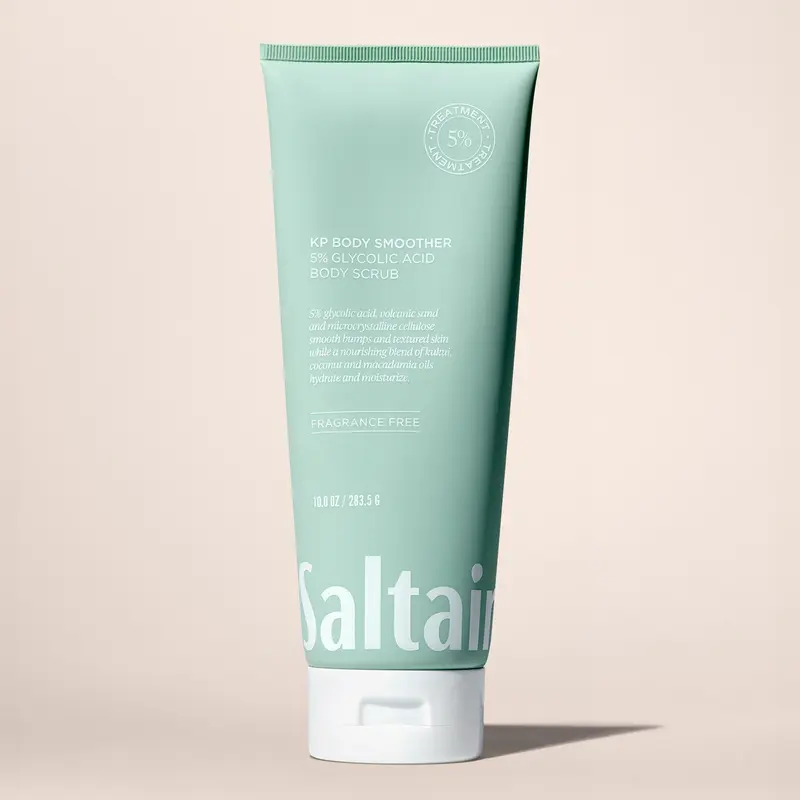 Saltair KP Body Smoother – 5% Glycolic Acid Body Exfoliator – Glycolic Acid, Volcanic Sand & Cellulose – Fragrance Free – Clears Bumps & Smooths Skin - 10 fl oz