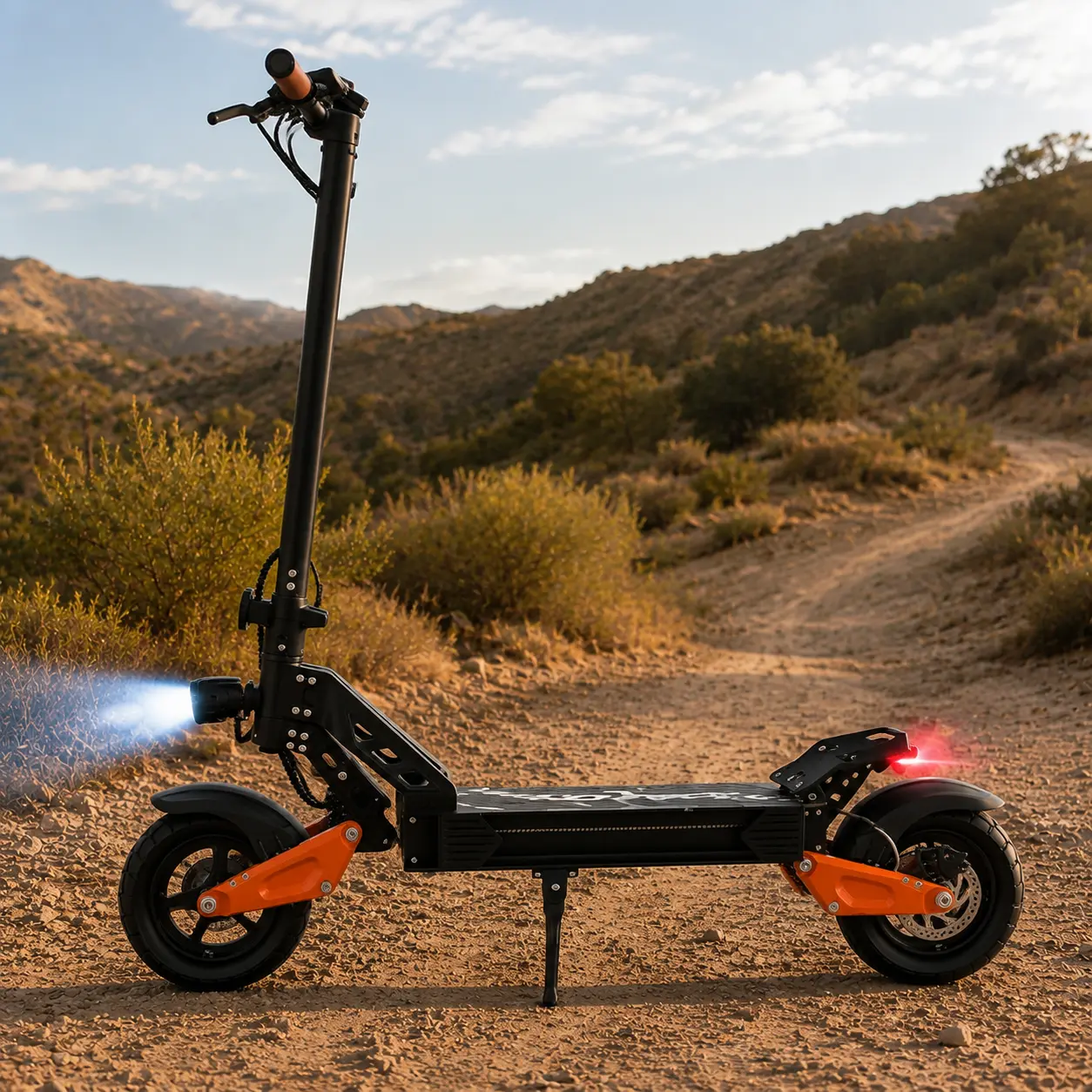 A-Adult Off-Road Electric Scooter - 1200W Motor, 31MPH Max Speed, 30 Mi Range, 10" Pneumatic Tires, Dual Suspension, LED Display - For Daily Commute, Outdoor Recreation, Outdoor Riding, Scooter Lifestyle, Motorized Scooters